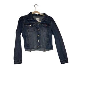 C’Sono Cropped Button Front Denim Jacket Size Small